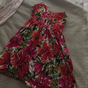 Floral dress black button up spaghetti strap