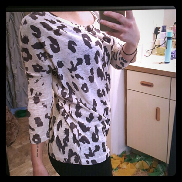 Leopard print 3/4 sleeve