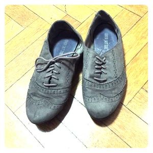 Lower East Side Grey Oxford Flats