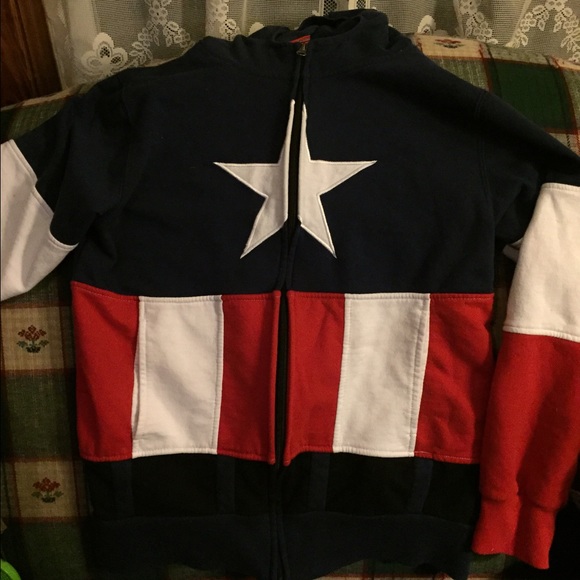 Marvel Captain America masked hooded hoodie.