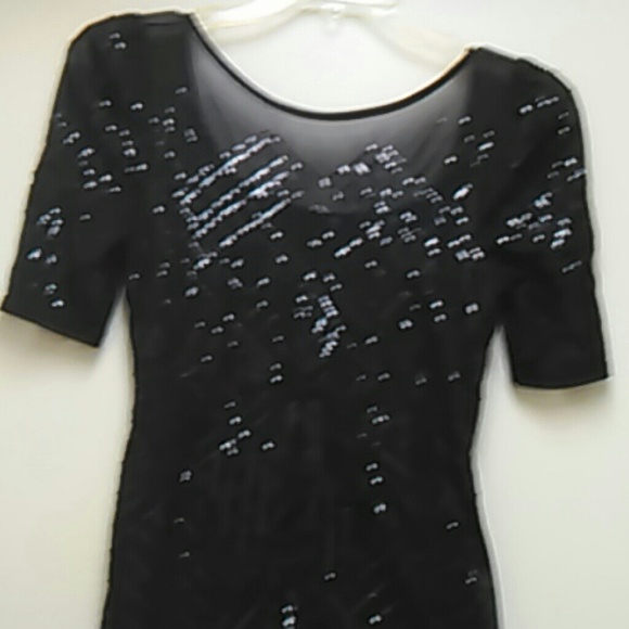 White House Black Market Shear Sequin Shirt