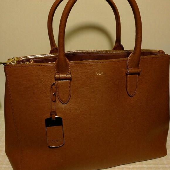 SOLD. SOLDRalph Lauren Newbury Double zip polo tan - Picture 4 of 4