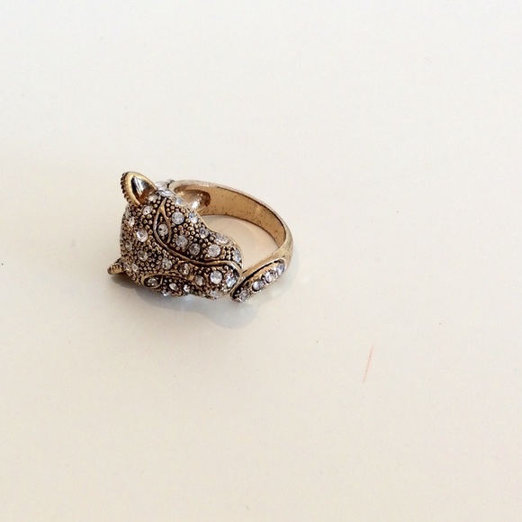 Cheetah Rhinestone covered ring