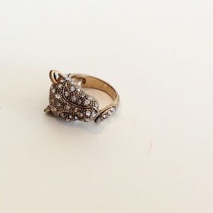 Cheetah Rhinestone covered ring