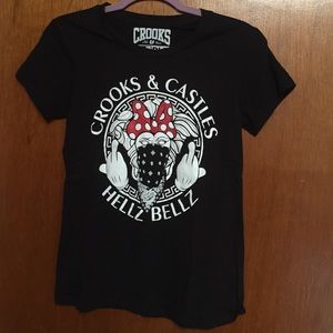Crooks and Castles / Hellz Bellz Collaboration tee