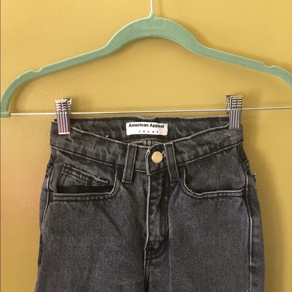 aa stone wash grey petite high waisted jeans 24