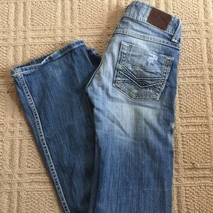 BKE Stella boot cut distressed jeans 23 x 33.5