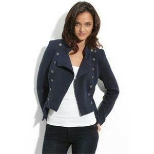 "Majorette" Military Navy Sweater Jacket