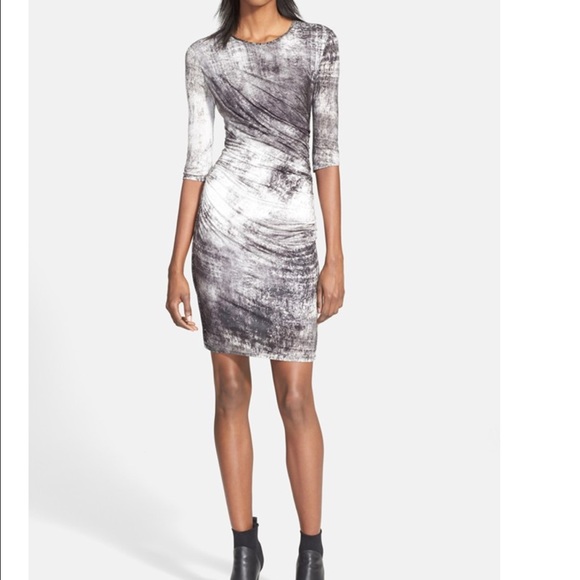 Helmut Lang Nova Jersey Transfer Print Dress