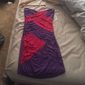 Strapless cotton dress