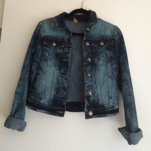 Acid washed jean jacket