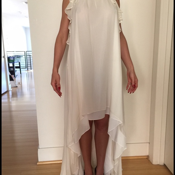 BCBG white dress with train - Picture 4 of 4