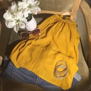 Windsor mustard yellow spaghetti strap