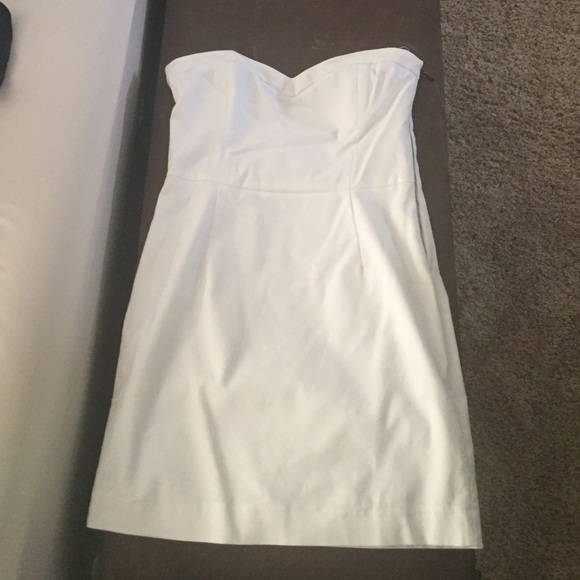 White linen dress