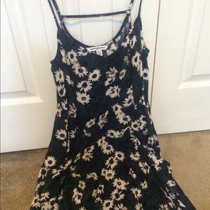 Navy blue floral dress