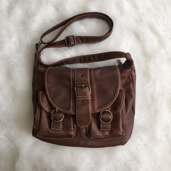 Vintage Inspired Brown Messenger Bag