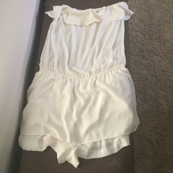 Cream colored Ruffled romper
