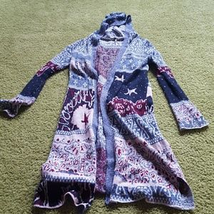 Long free people cardigan
