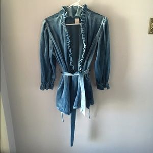 Blue velvet robe