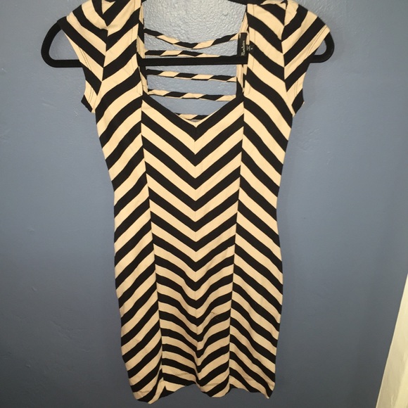 Cream and black dress