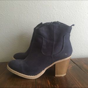 Navy Blue Ankle Boots