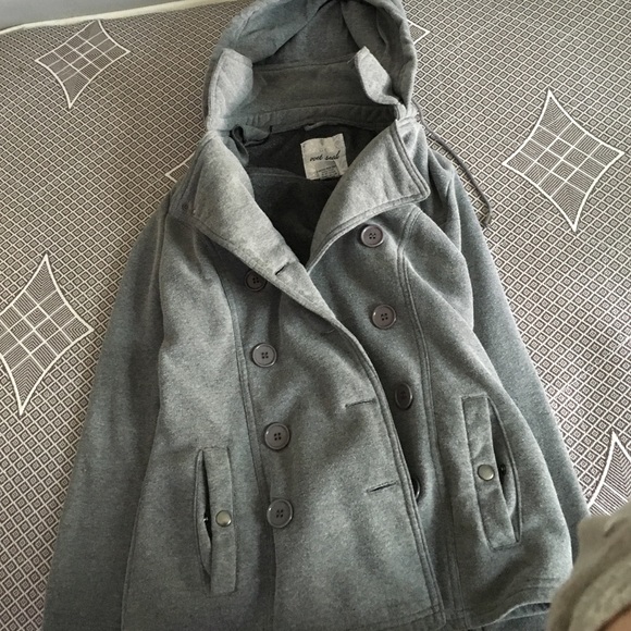 Hooded pea coat