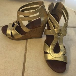 Gold Dolce Vita Wedges