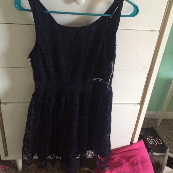 Navy blue lace dress