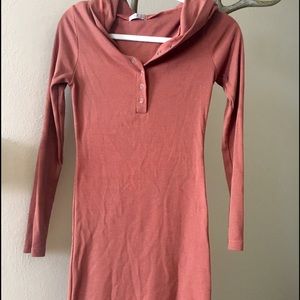 Orange Doublju Henley Tunic/Dress, Small