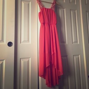 Coral flowy sundress