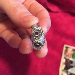 Sterling silver owl wisdom ring
