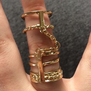 Chain connecting double ring size 8