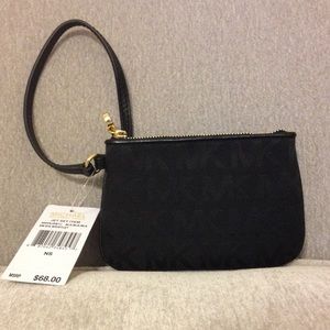 Michael Kors small black wristlet