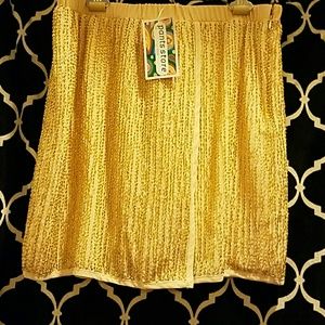 Ivory Skirt with Gold Beading, Pants Store, L