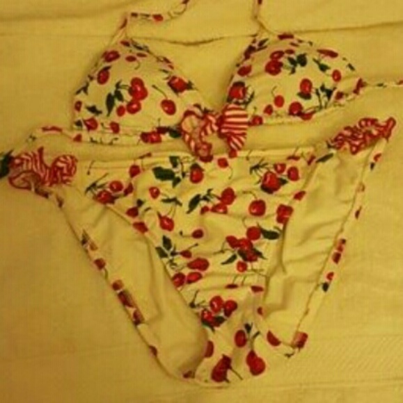 Cherry print bikini