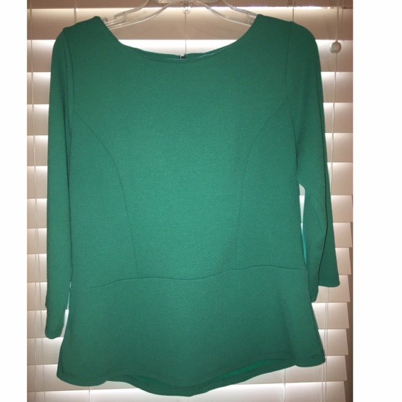 Ann Taylor Peplum 3/4 sleeve top, size L