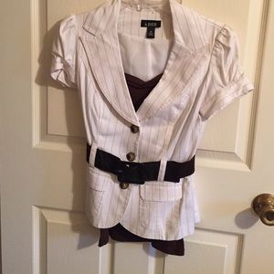 White, Skirted Business Suit