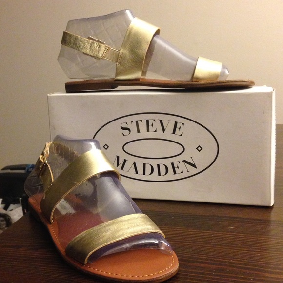 Steve Madden gold sandals, brand new