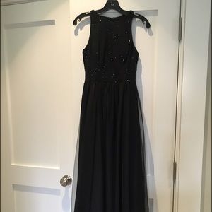 Long (full length) black Aidan Mattox dress