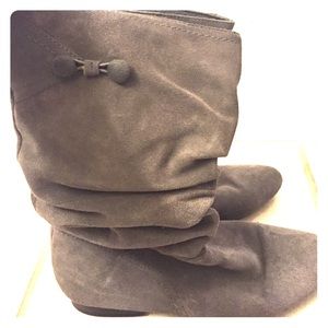 Gray Slouch Boots