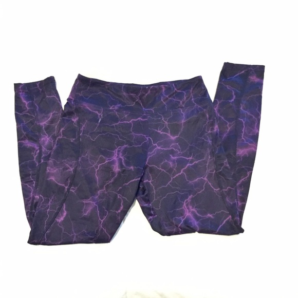 Purple lightening workout pants!