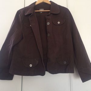 J. Jill Structured Brown Jacket
