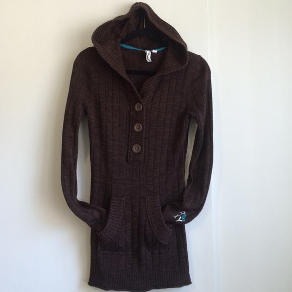 Brown Hooded Roxy sweater