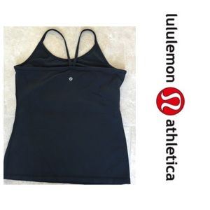 Lululemon Black Power Y Tank Black size Lrg 10