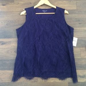 NWT Coldwater Creek Lace Shell