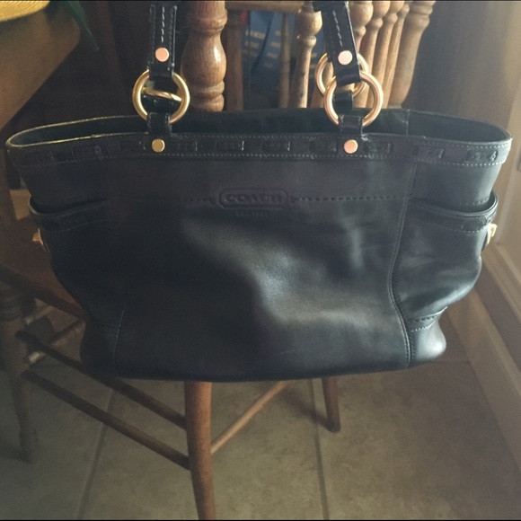 Coach Black Leather Handbag