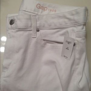 Brand New Gap Straight Leg White Jeans