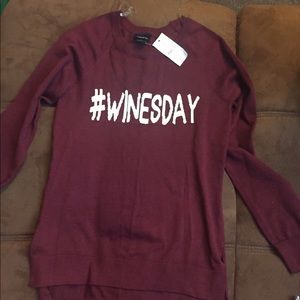 Maroon long sleeve shirt