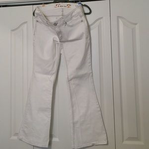 White flare leg Jean