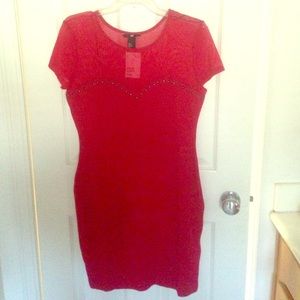 H&M red party dress